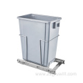 Kitchen cabinet built-in pull-out sliding plastic trash can